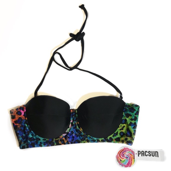 PacSun Other - Pacsun black and leopard bikini top